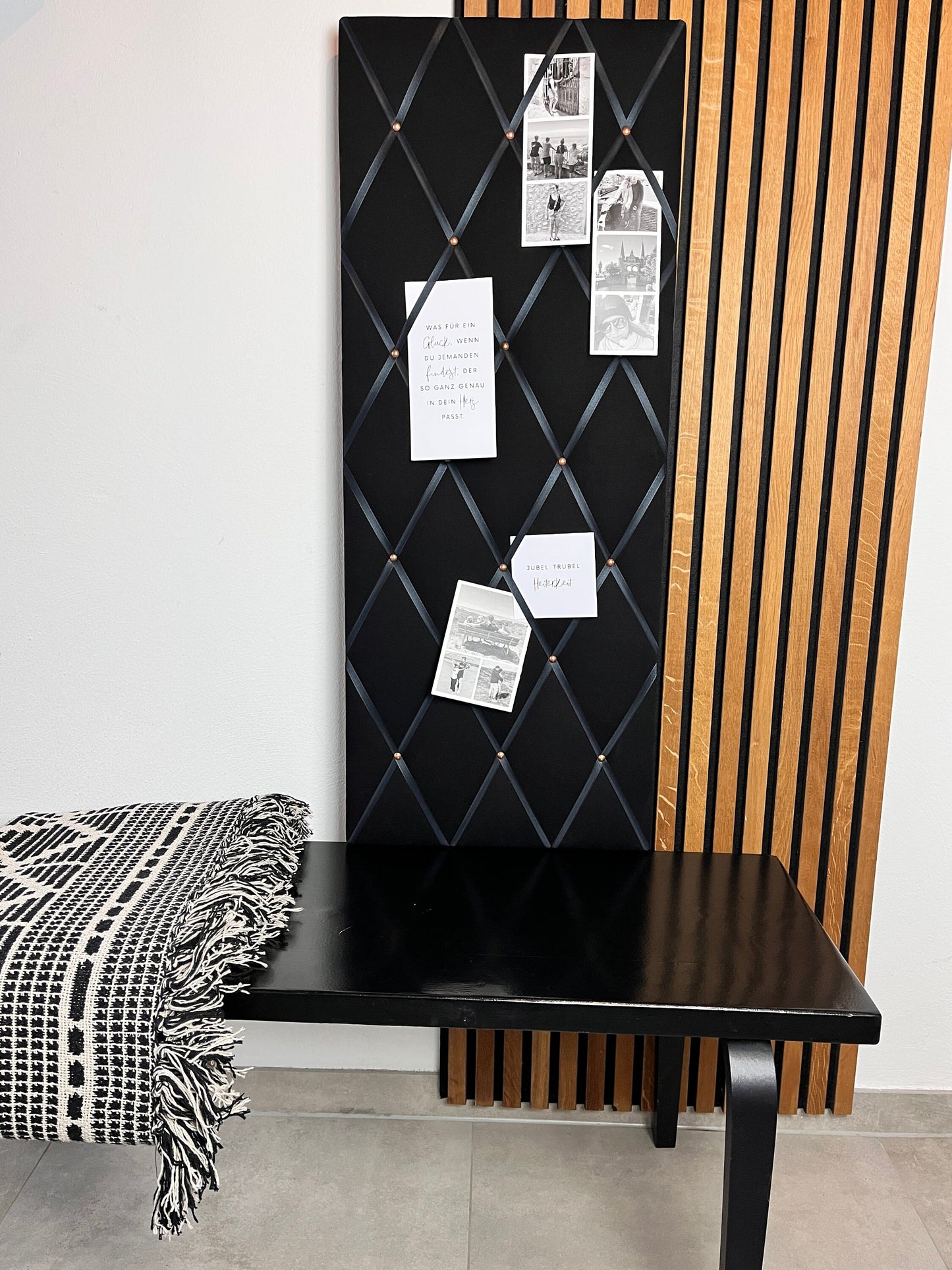 Memoboard schwarz 40x100