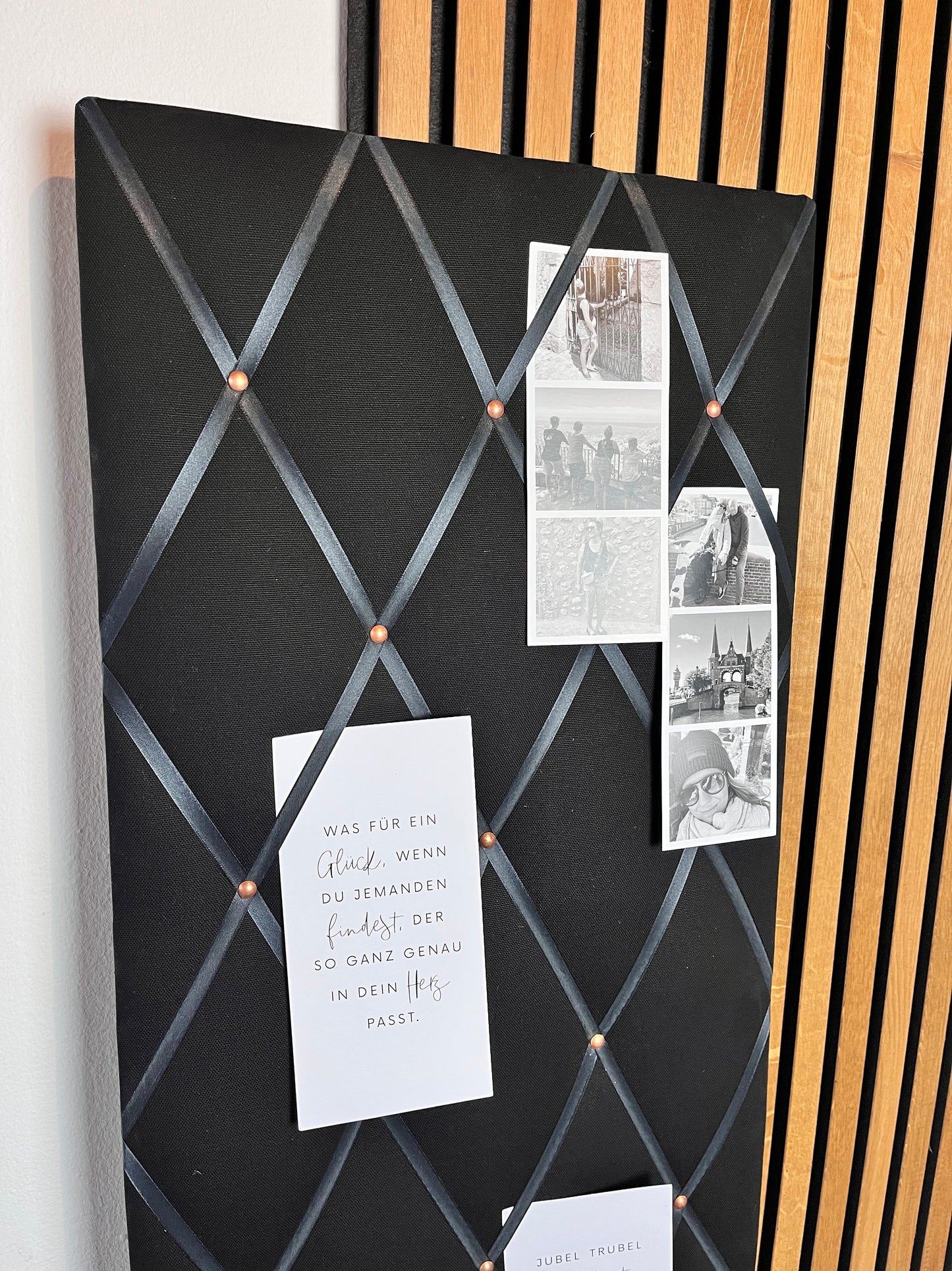 Memoboard schwarz 40x100