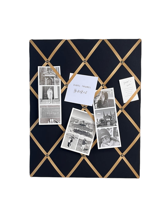 Memoboard schwarz gold Wunschgröße