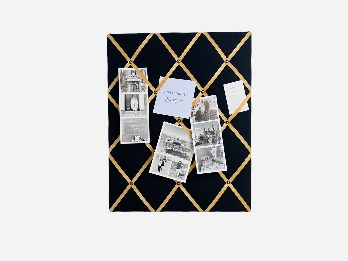 Memoboard schwarz gold Wunschgröße