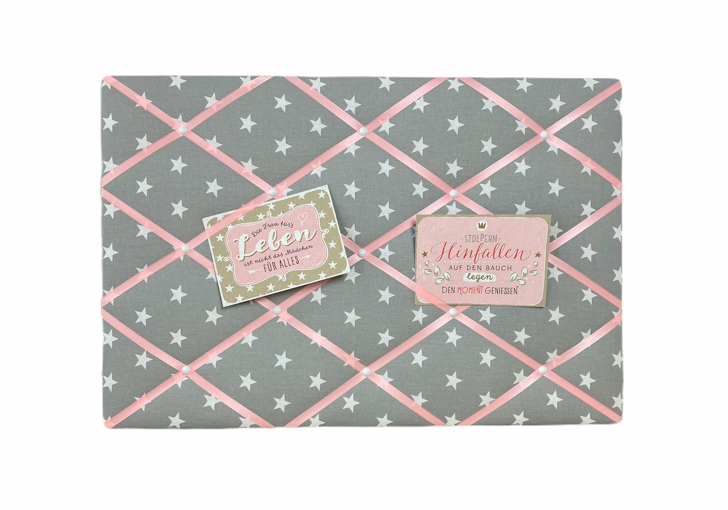 Memoboard Stern grau Wunschgröße