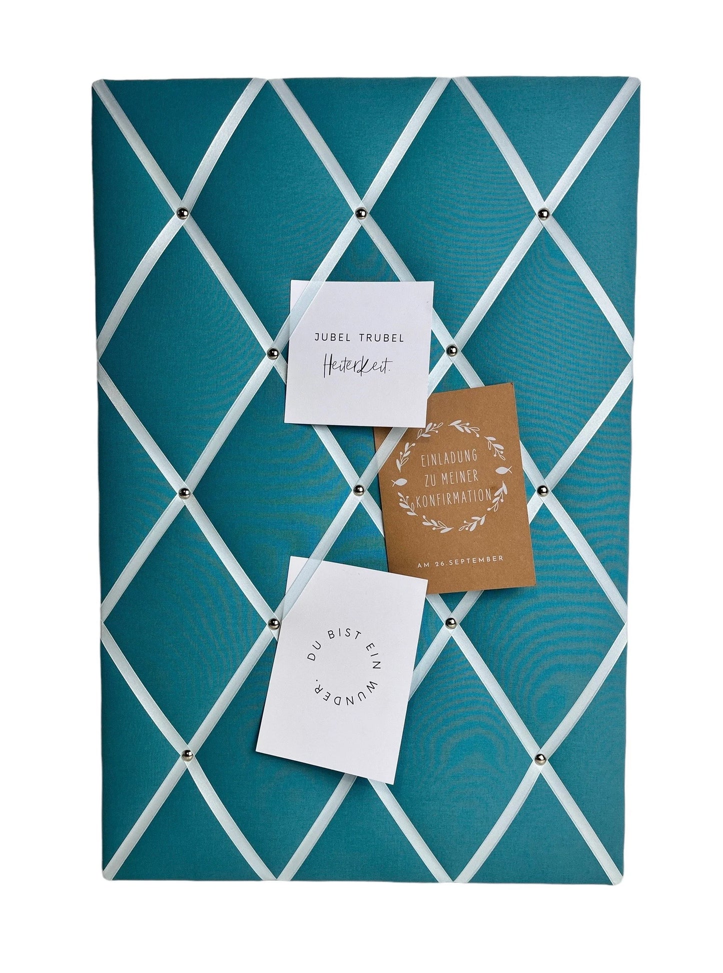 Memoboard türkis Wunschgröße