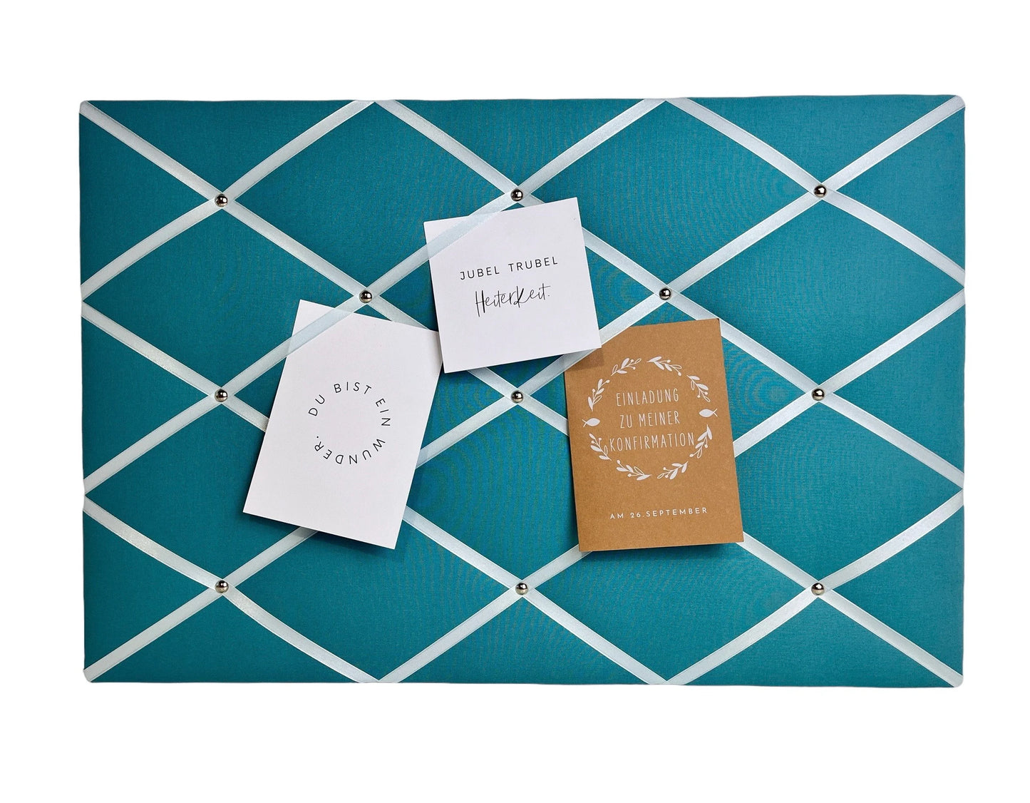 Memoboard türkis Wunschgröße
