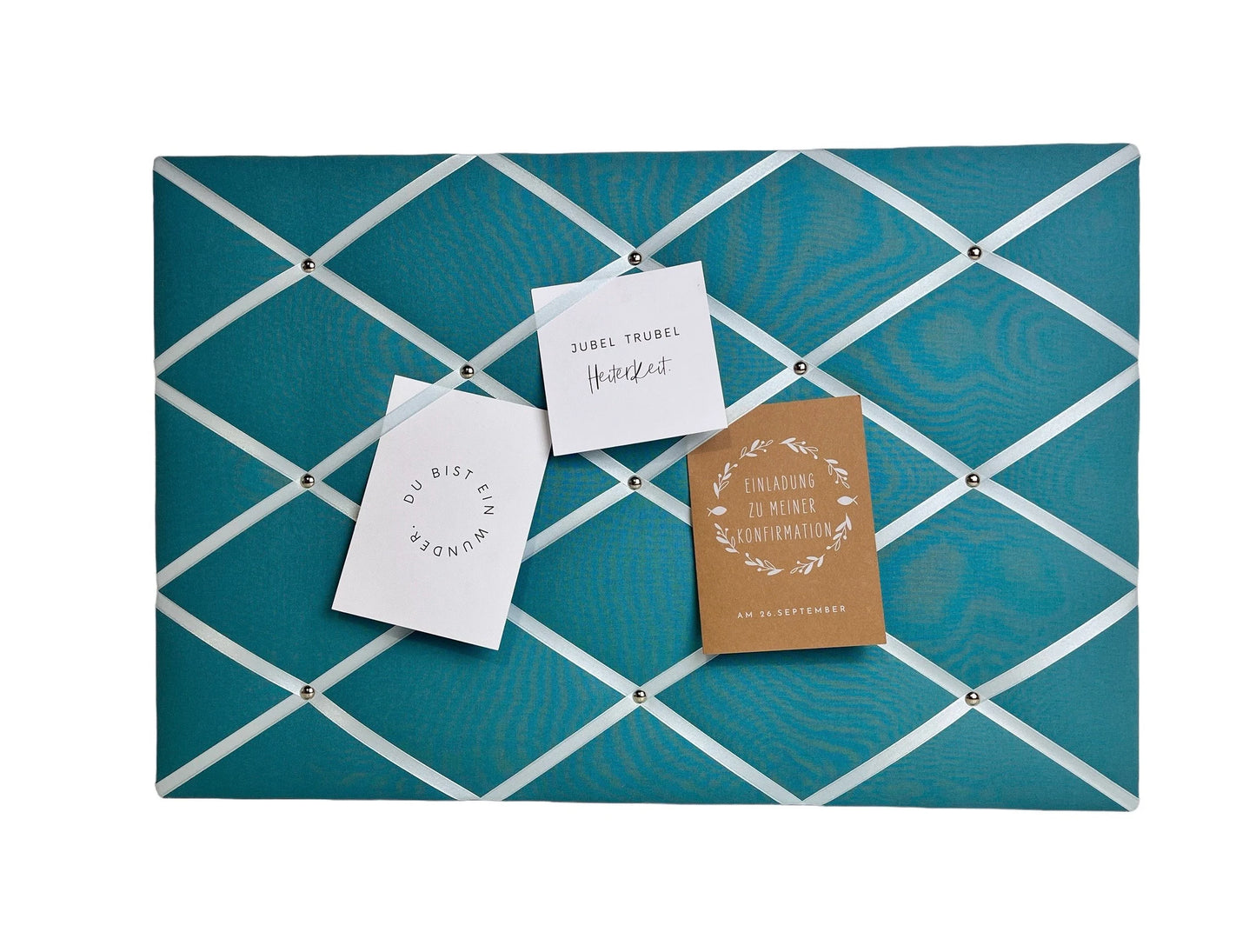 Memoboard türkis Wunschgröße