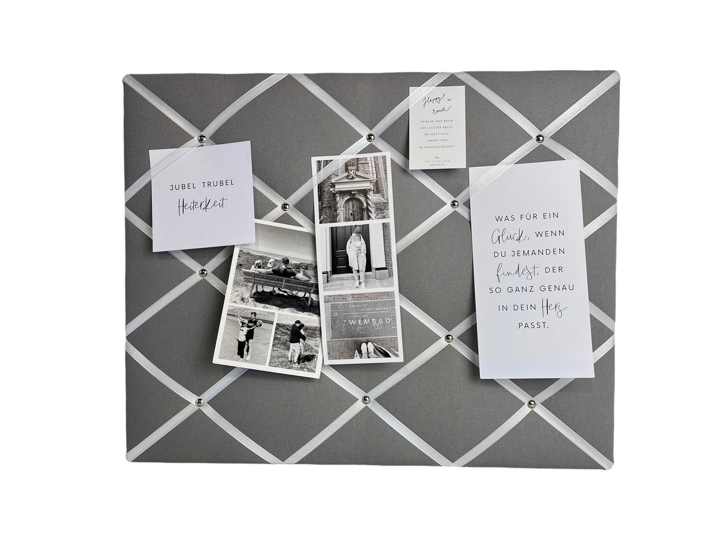 Memoboard grau Wunschgröße