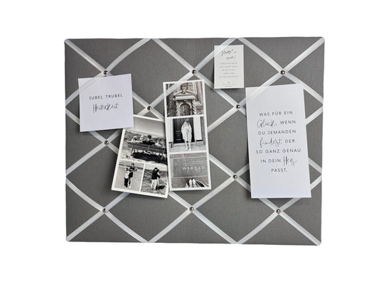 Memoboard grau Wunschgröße