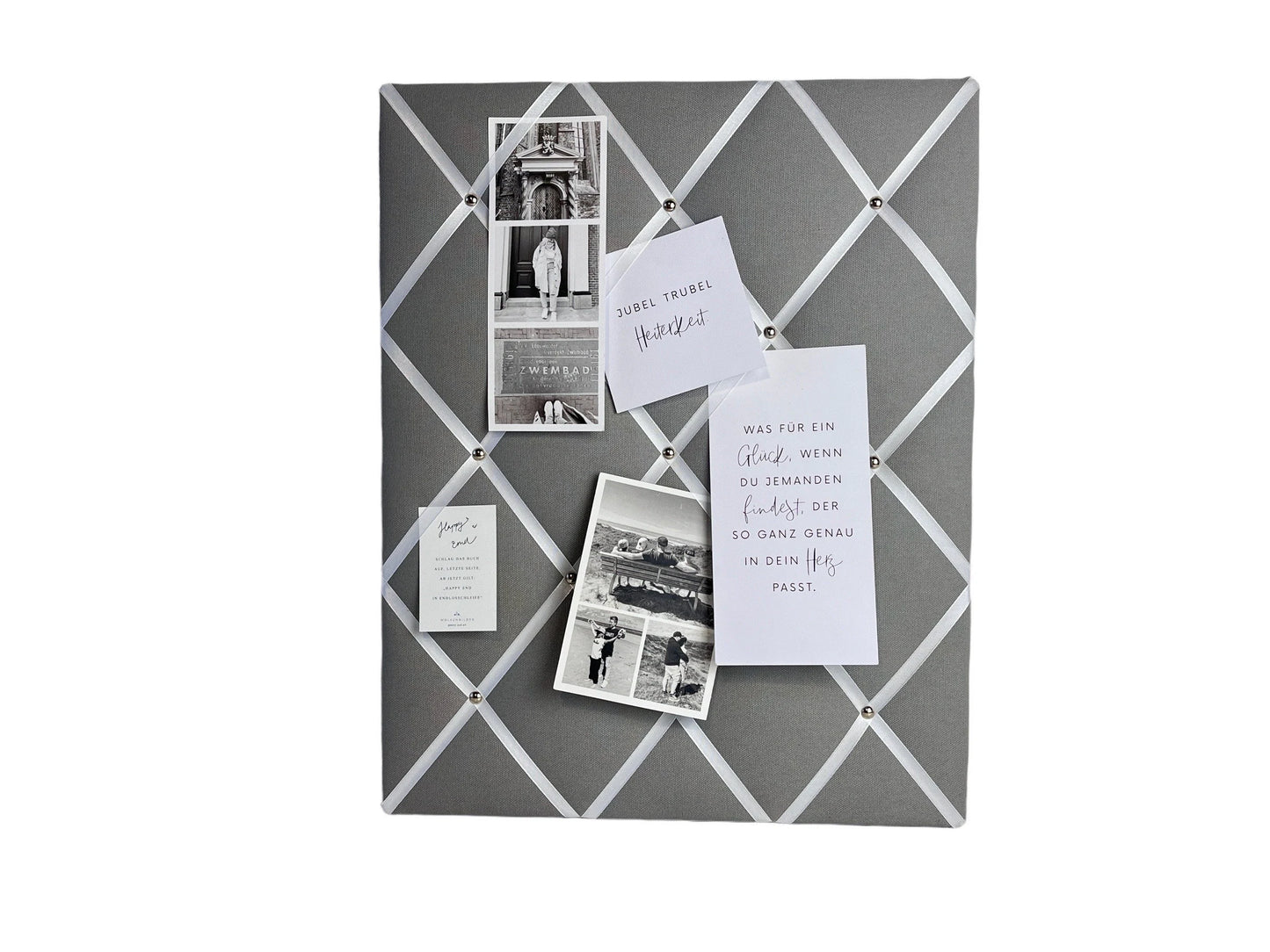 Memoboard grau Wunschgröße