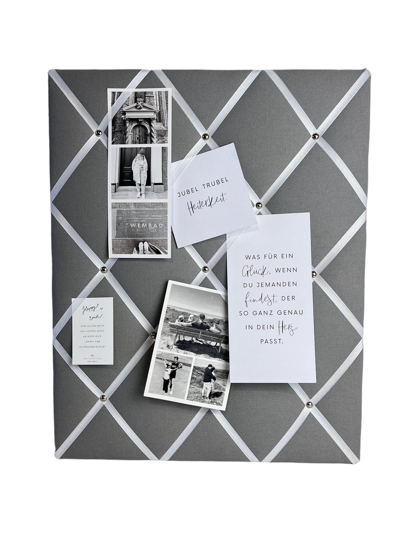 Memoboard grau Wunschgröße
