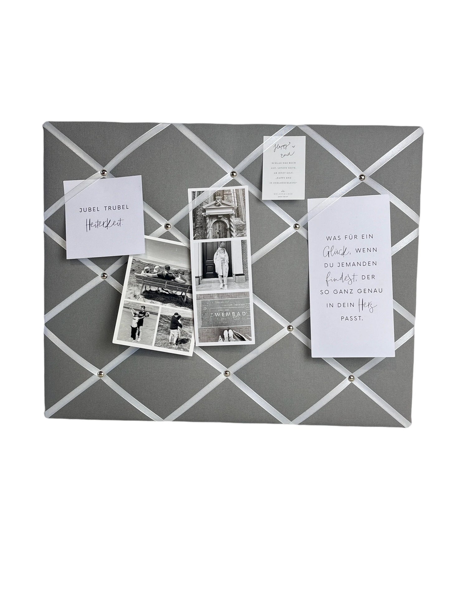 Memoboard grau Wunschgröße