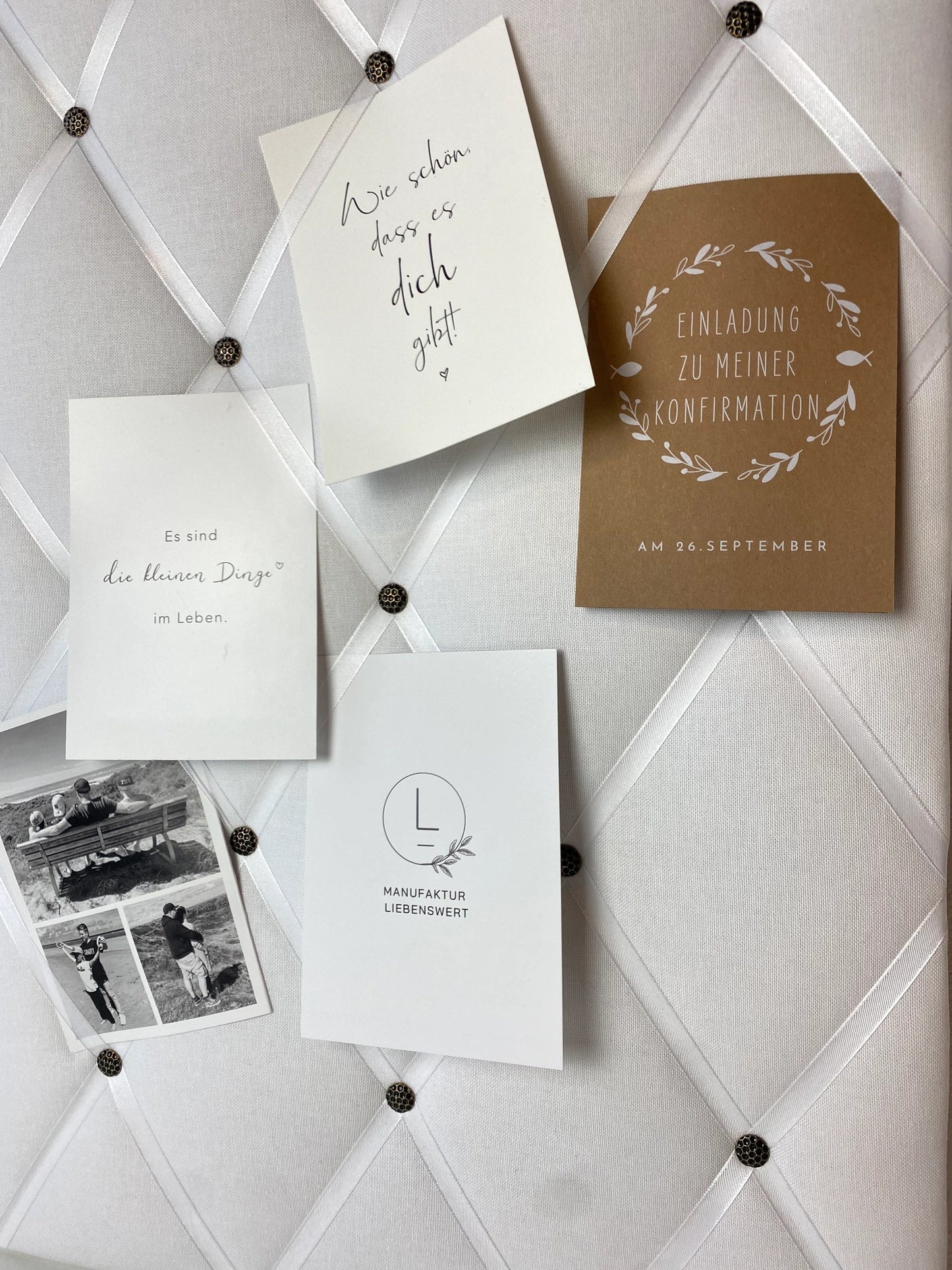 Memoboard weiß Wunschgröße
