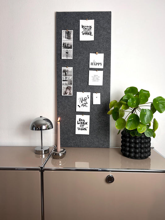 Pinnwand Pinboard Filz Scandi dunkelgrau