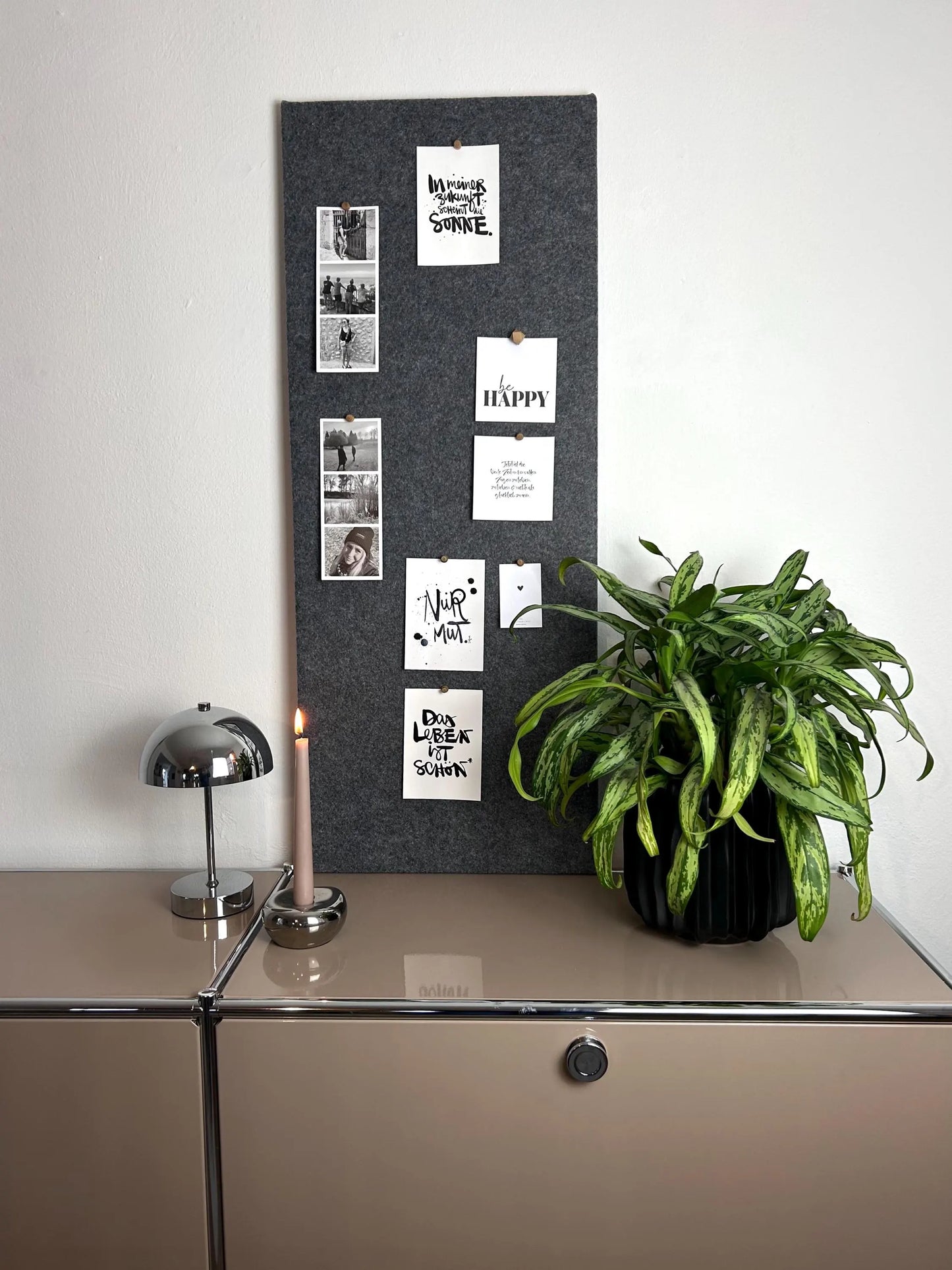 Pinnwand Pinboard Filz Scandi dunkelgrau