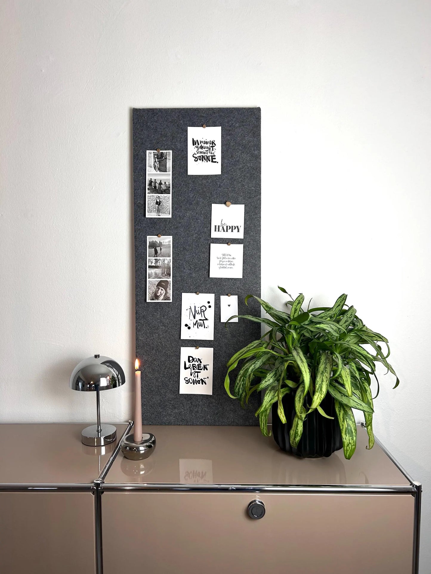 Pinnwand Pinboard Filz Scandi dunkelgrau