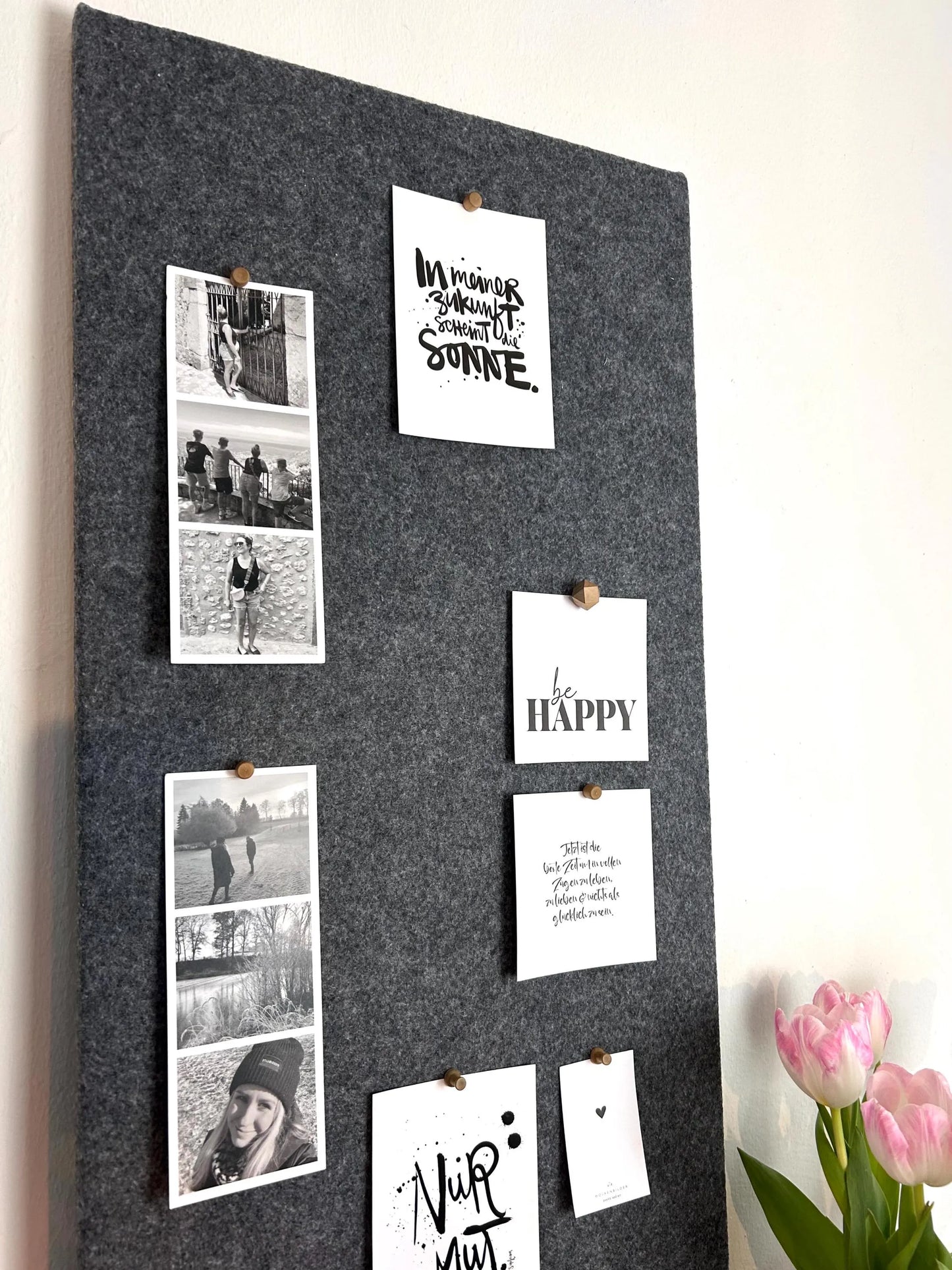 Pinnwand Pinboard Filz Scandi dunkelgrau
