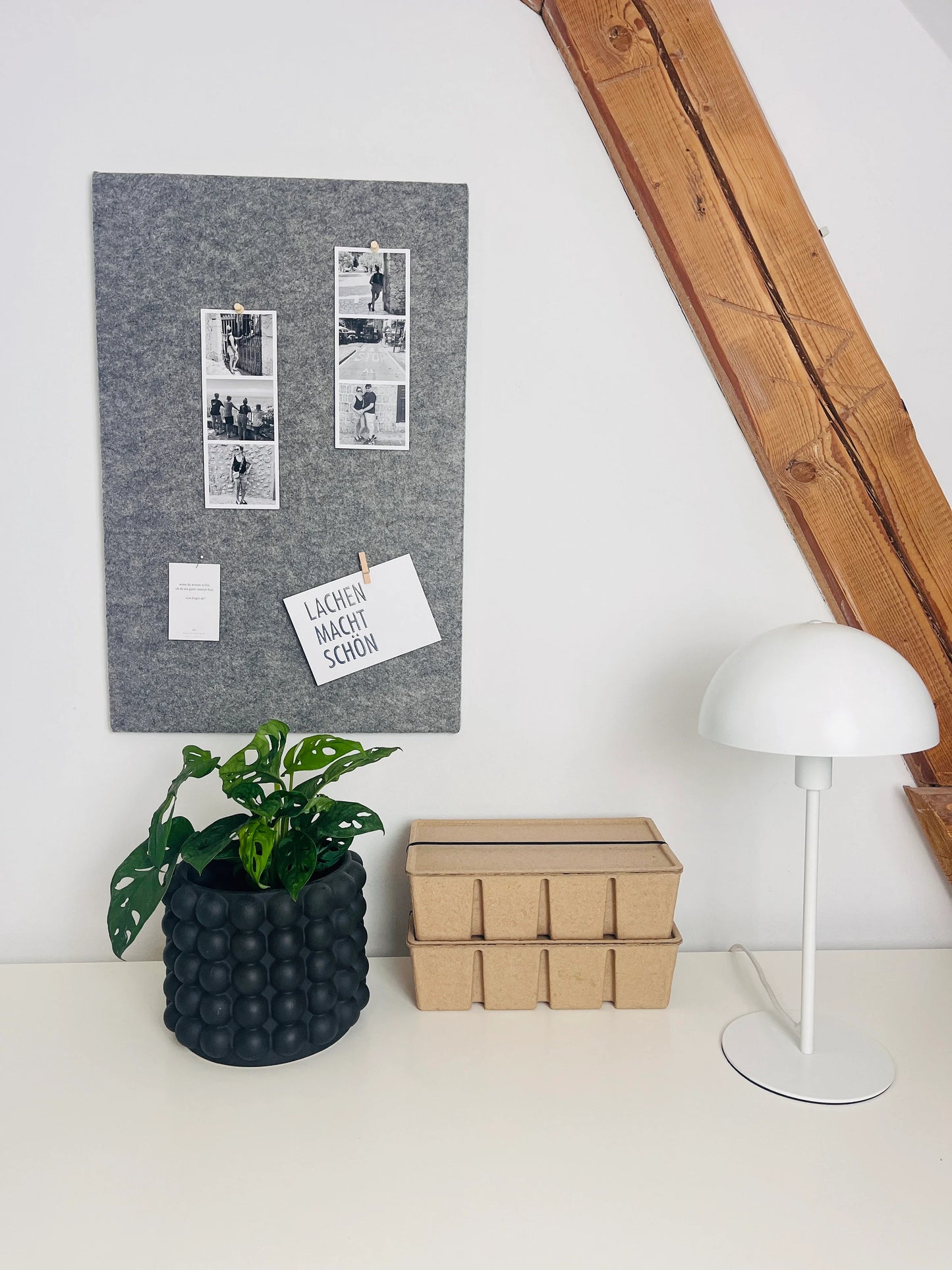 Pinnwand Pinboard Filz Scandi grau