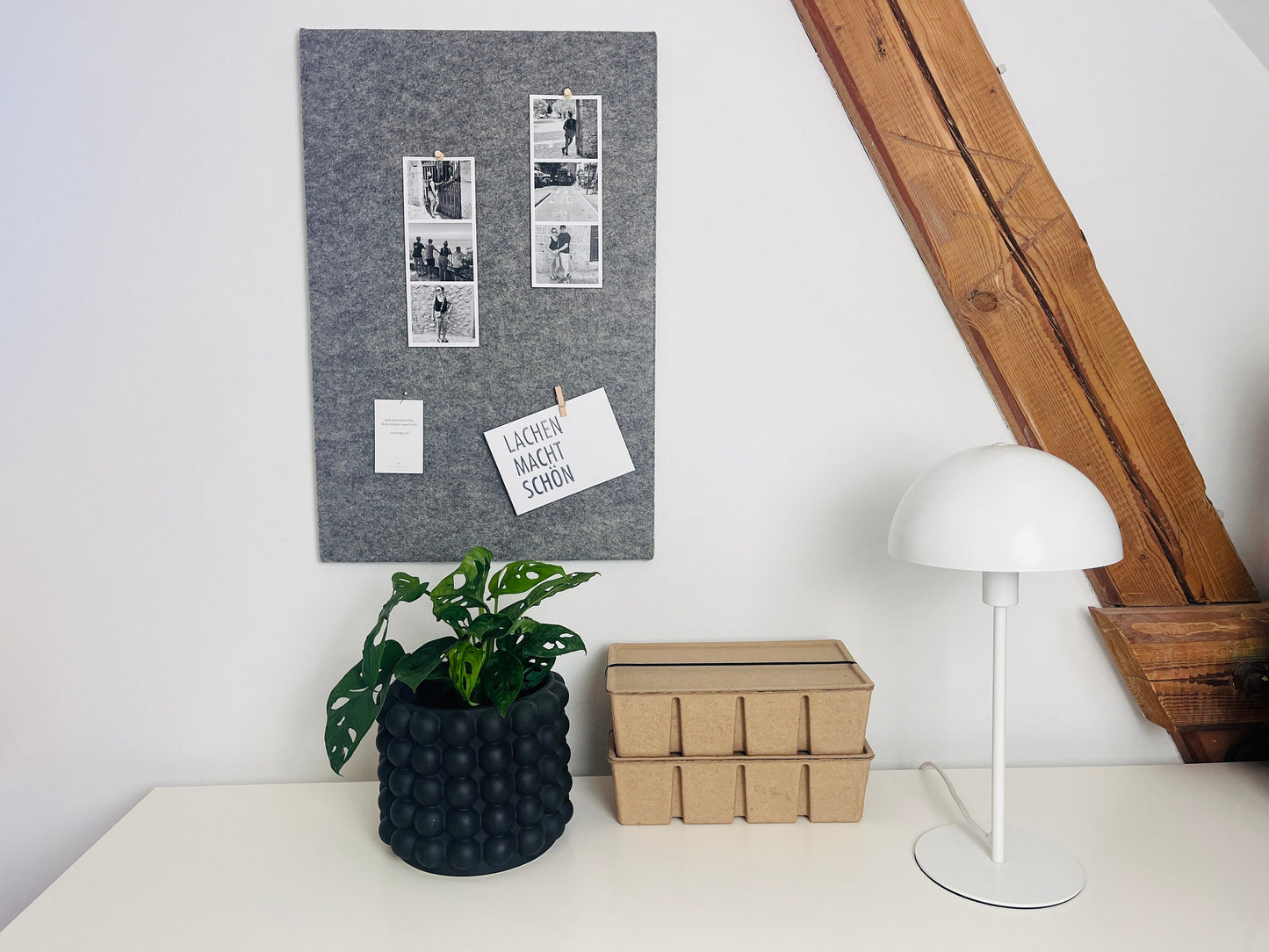 Pinnwand Pinboard Filz Scandi grau