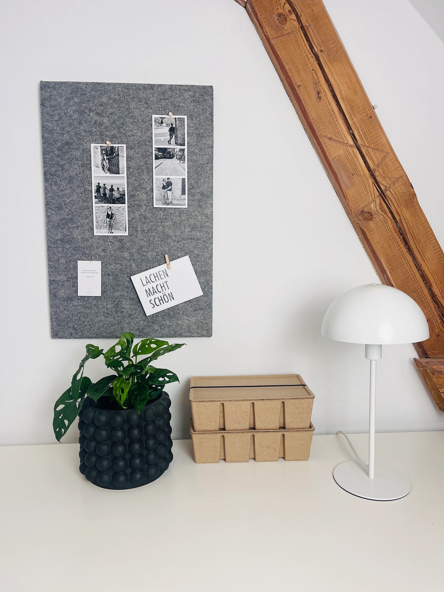 Pinnwand Pinboard Filz Scandi grau