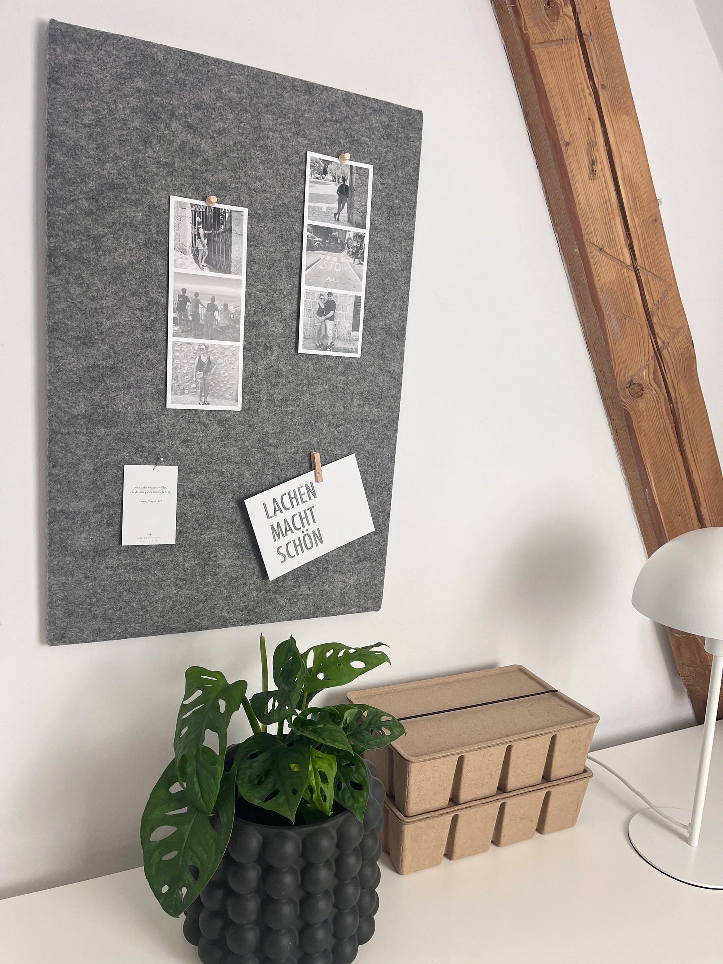 Pinnwand Pinboard Filz Scandi grau