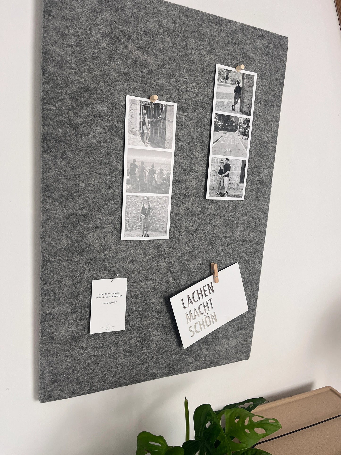 Pinnwand Pinboard Filz Scandi grau