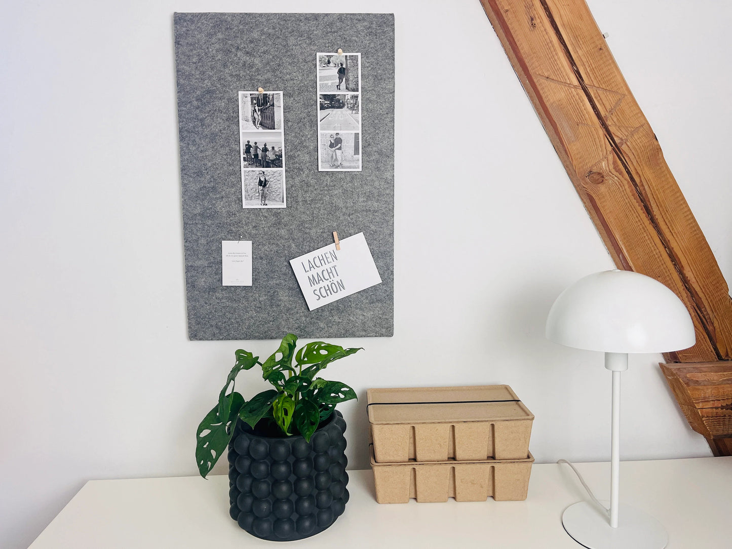 Pinnwand Pinboard Filz Scandi grau