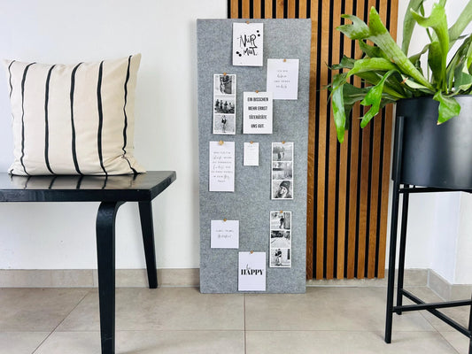 Pinnwand Pinboard Filz Scandi grau