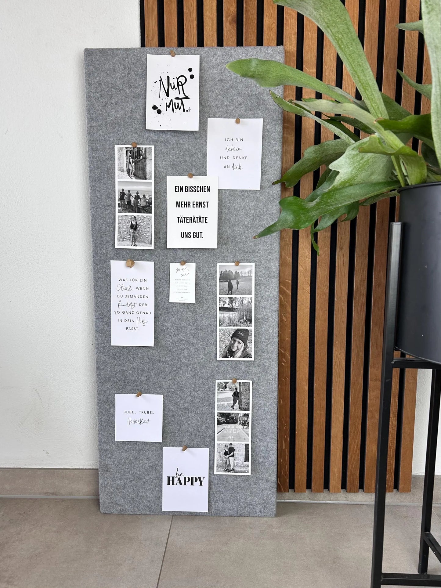 Pinnwand Pinboard Filz Scandi grau