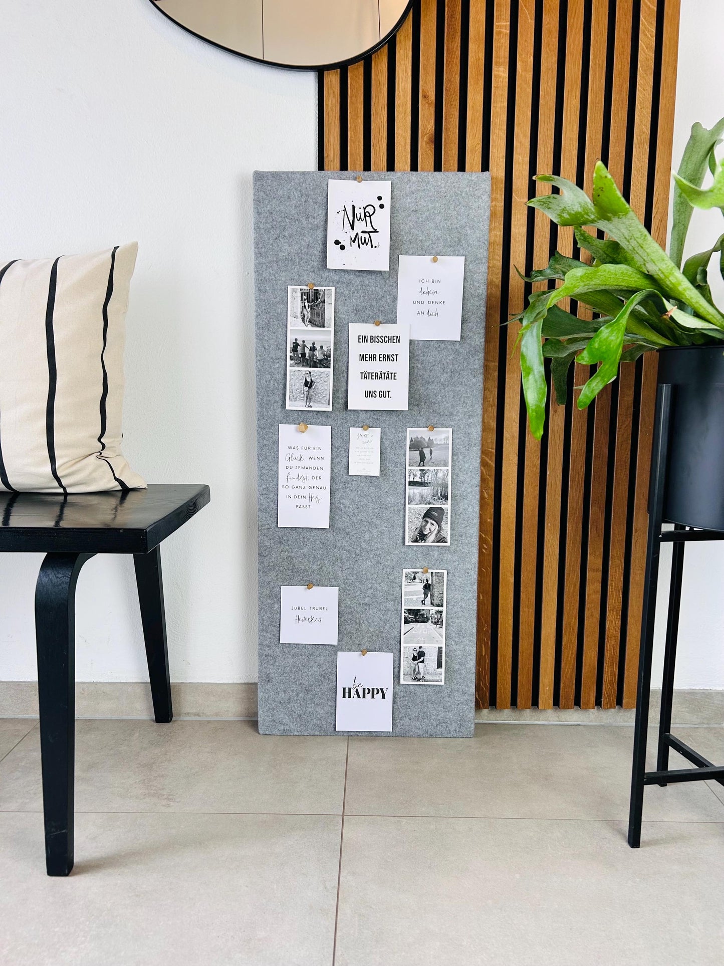 Pinnwand Pinboard Filz Scandi grau