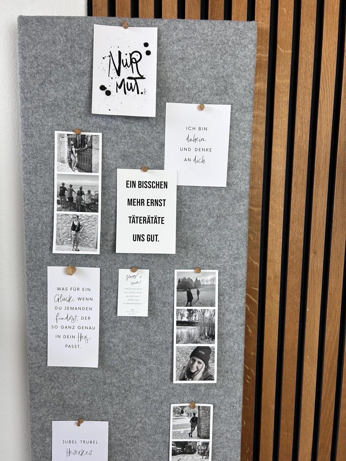 Pinnwand Pinboard Filz Scandi grau