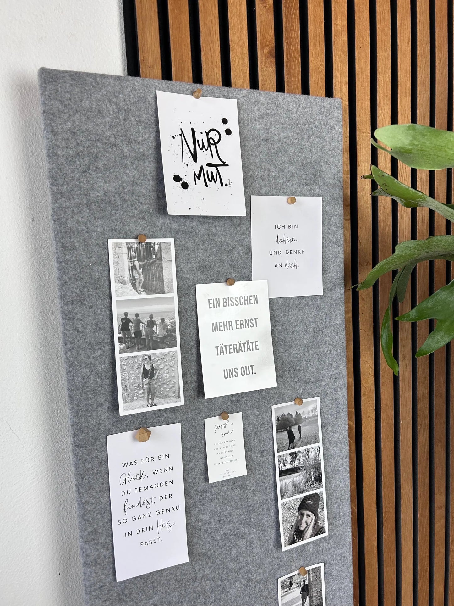 Pinnwand Pinboard Filz Scandi grau