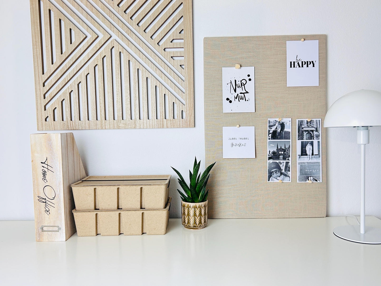 Pinnwand Pinboard Leinen beige