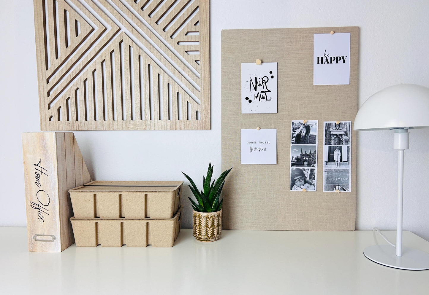 Pinnwand Pinboard Leinen beige