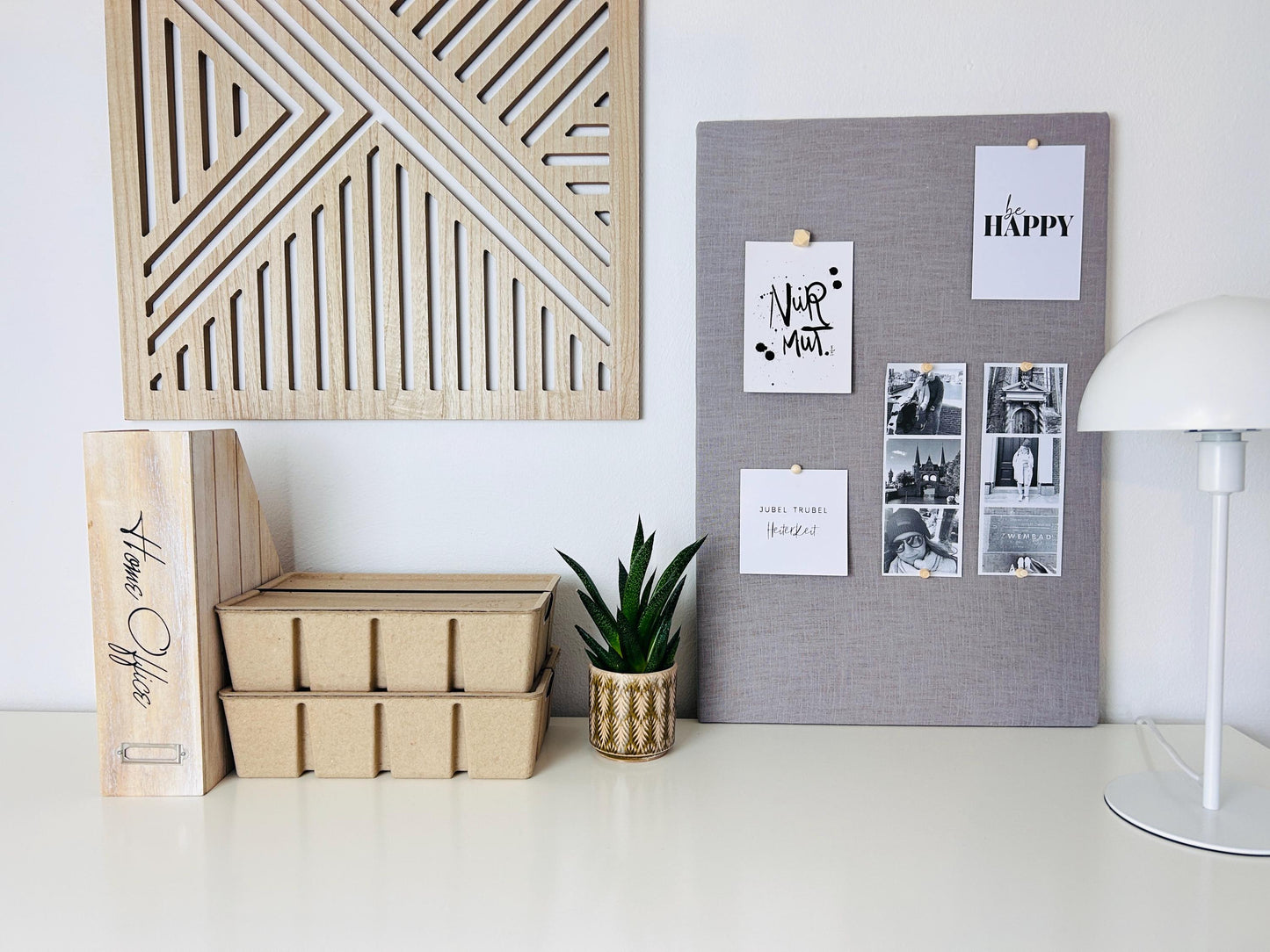 Pinnwand Pinboard Leinen hellgrau