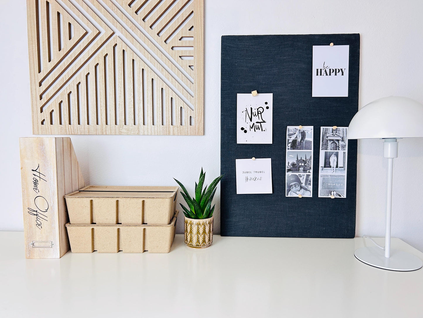 Pinnwand Pinboard Leinen anthrazit