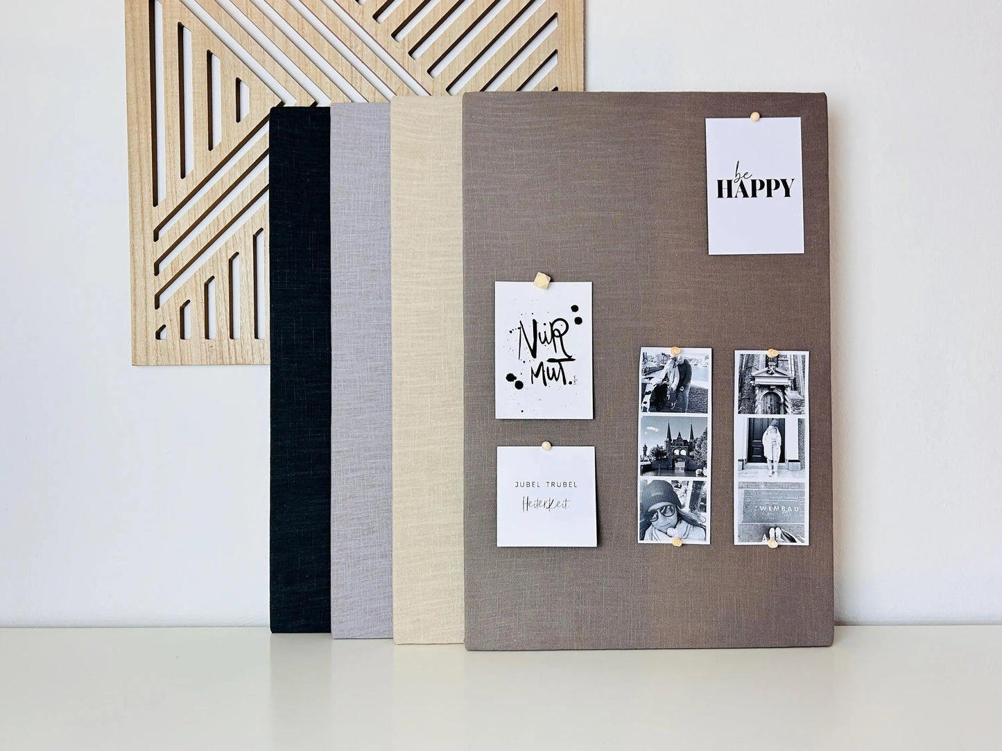 Pinnwand Pinboard Leinen anthrazit