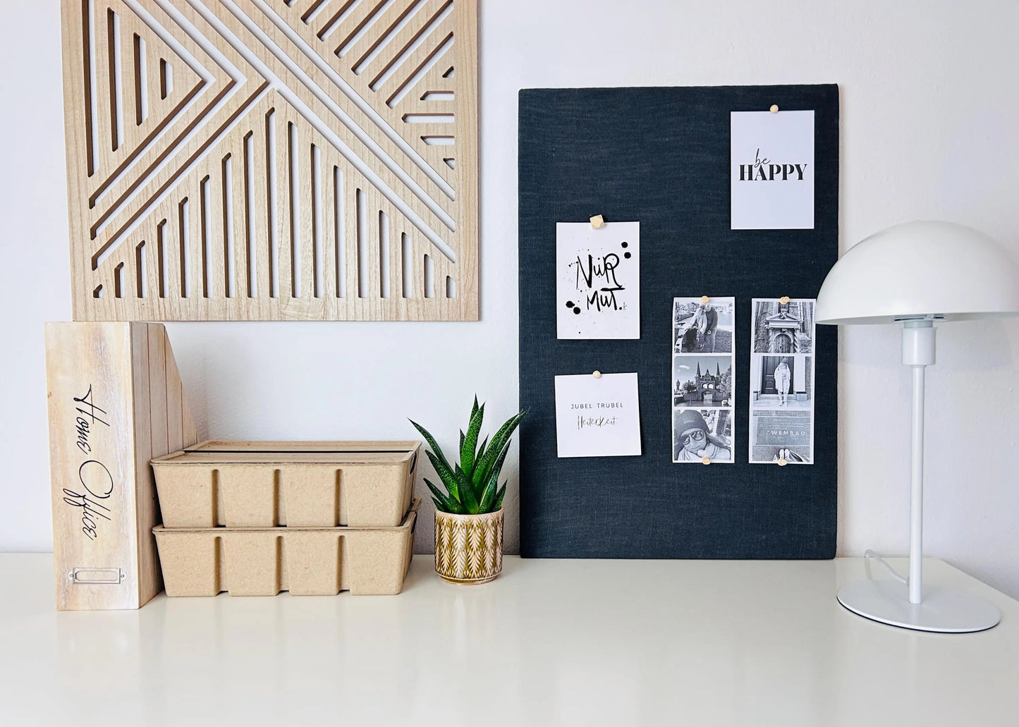 Pinnwand Pinboard Leinen anthrazit