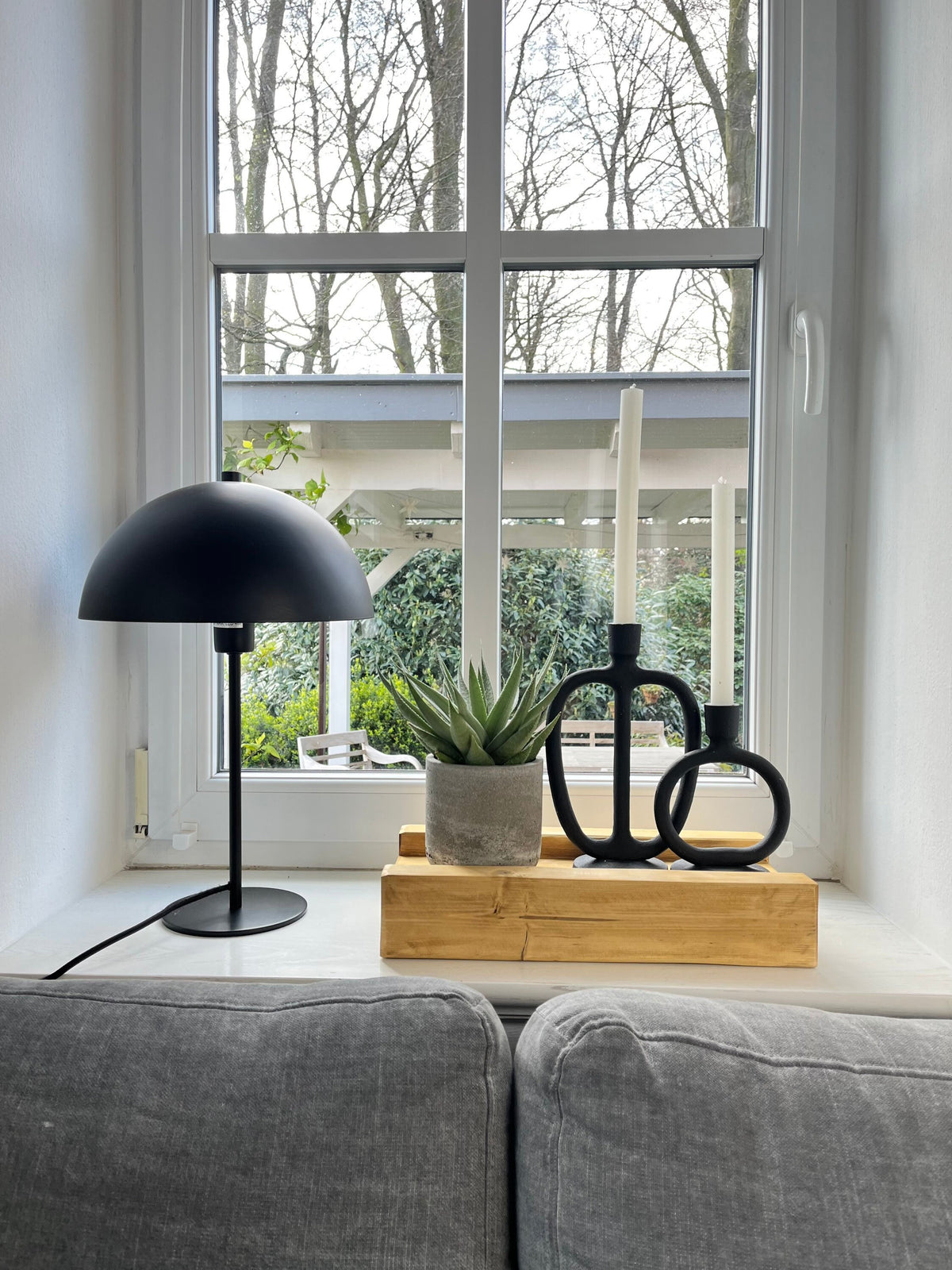 Upcycling Schalungsträger Holzdeko Tablett gebeizt