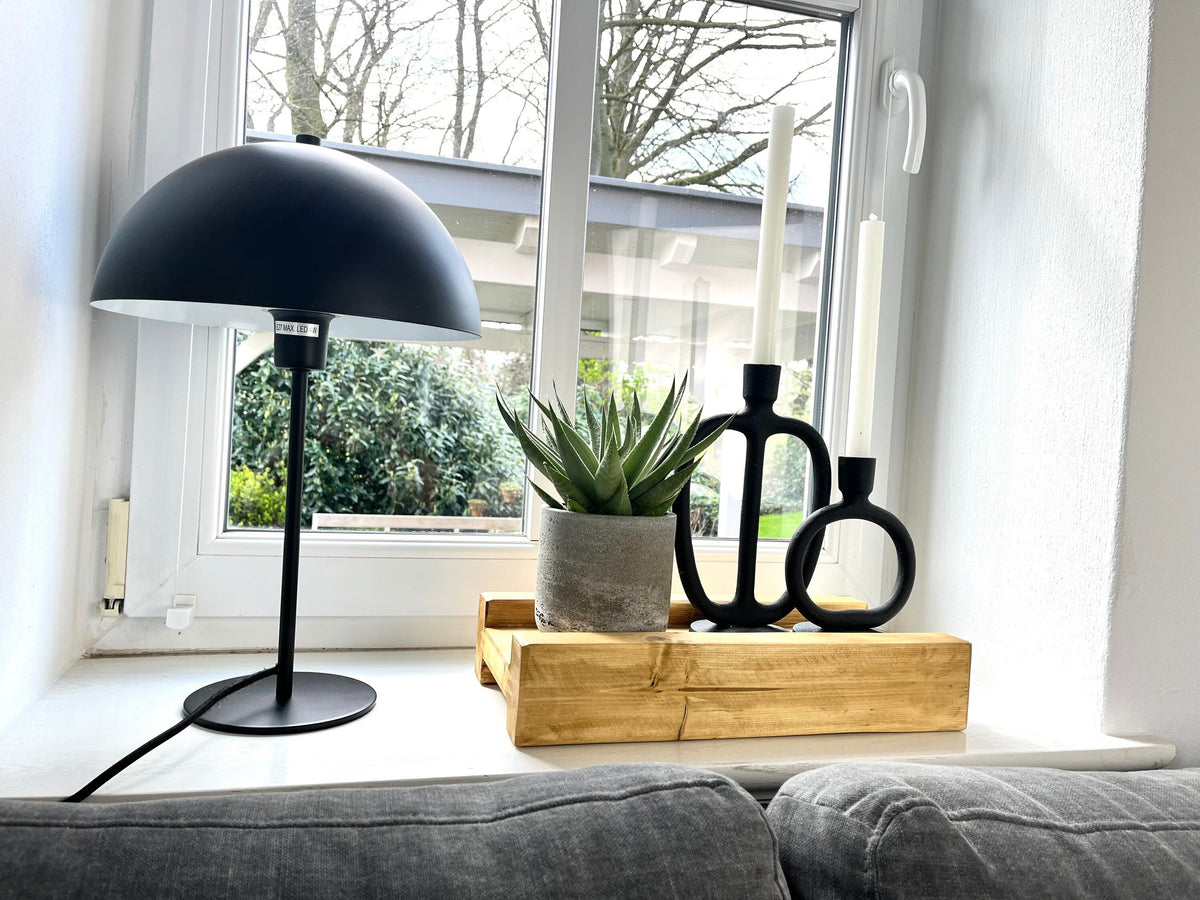 Upcycling Schalungsträger Holzdeko Tablett gebeizt