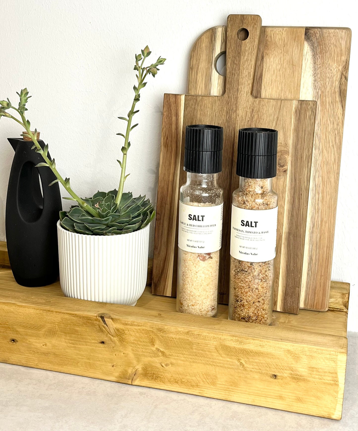 Upcycling Schalungsträger Holzdeko Tablett gebeizt