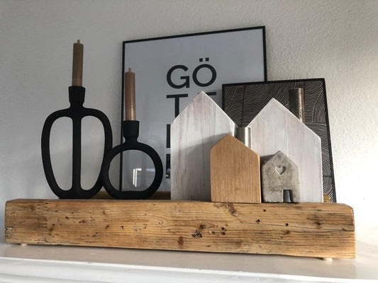 Upcycling Schalungsträger Holzdeko Tablett gebeizt