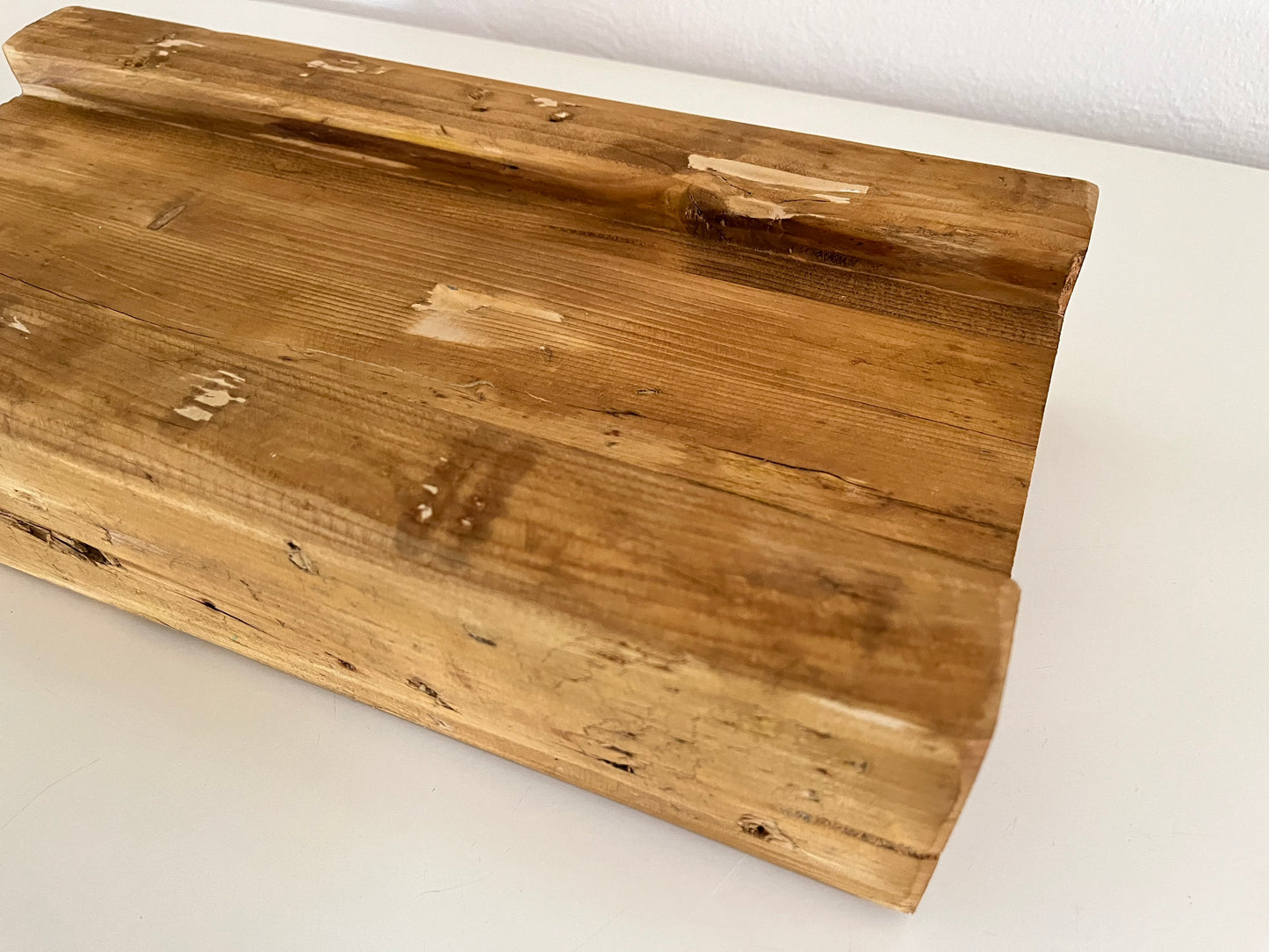 Upcycling Schalungsträger Holzdeko Tablett Eiche gebeizt