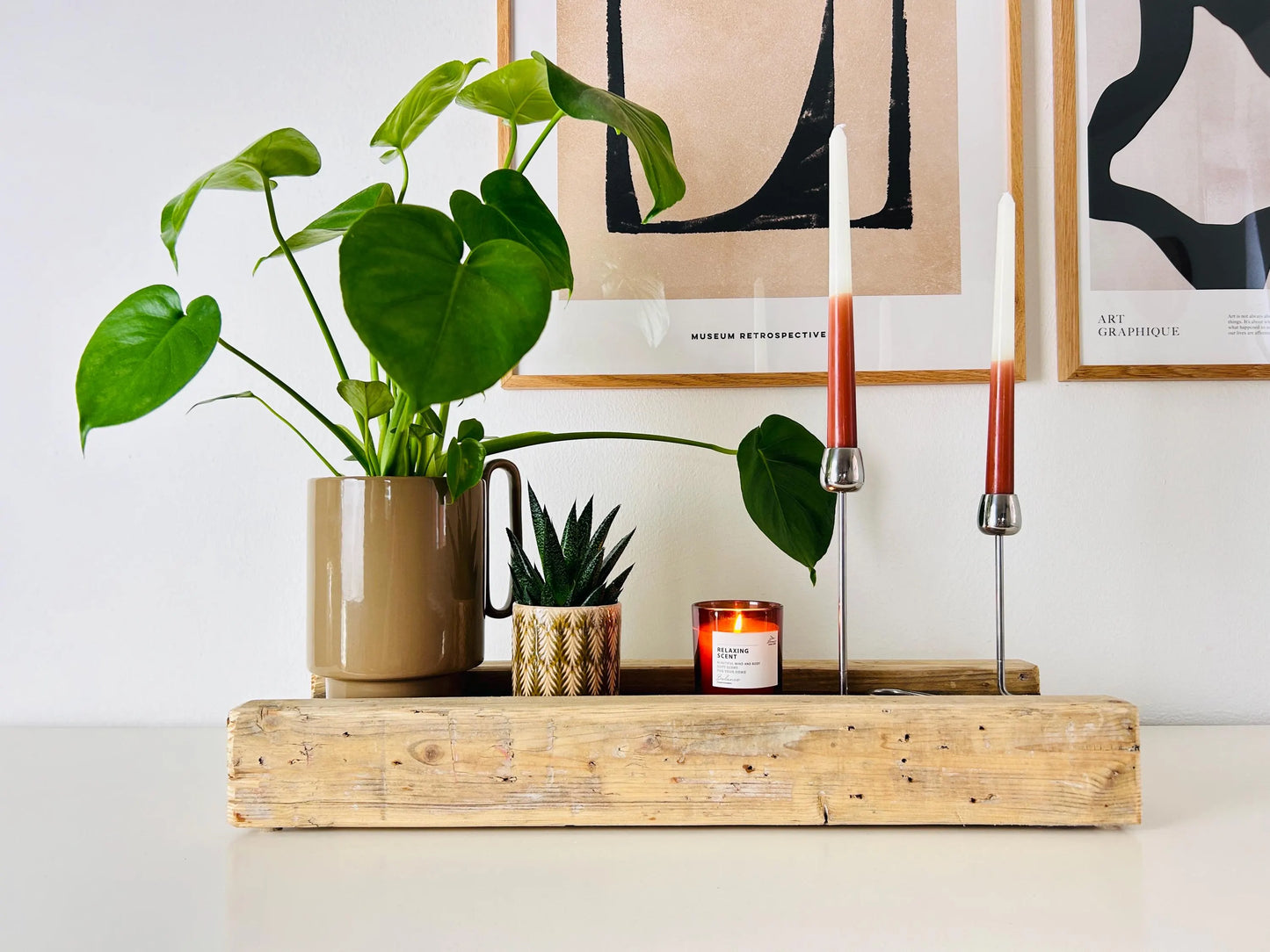 Upcycling Schalungsträger Holzdeko Tablett