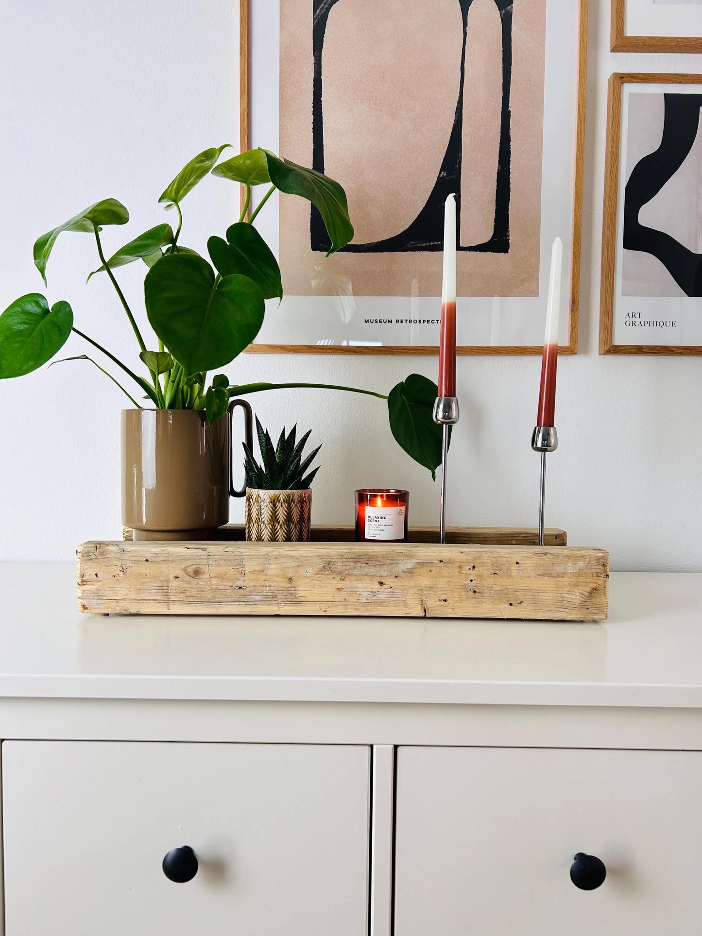 Upcycling Schalungsträger Holzdeko Tablett