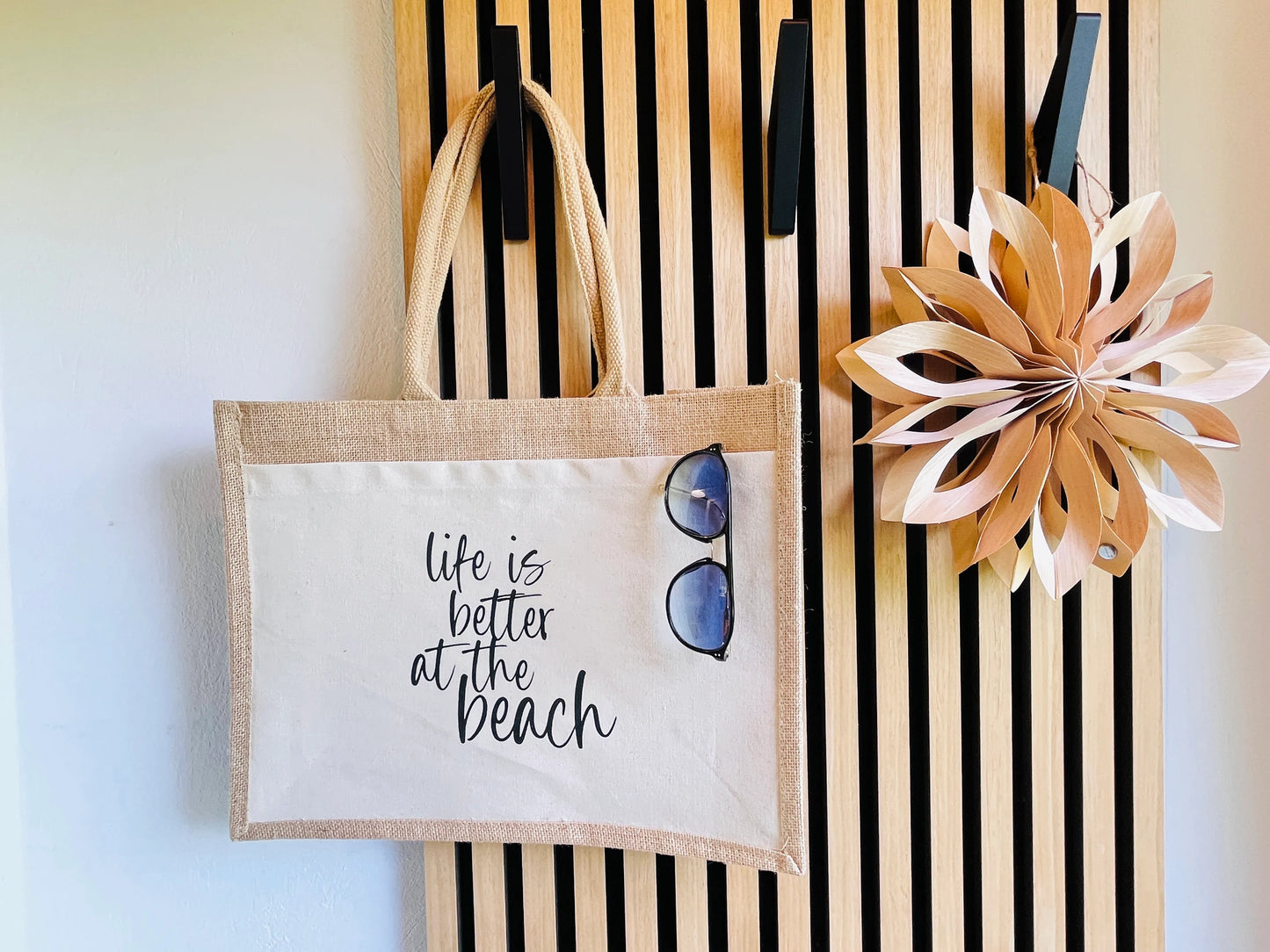 Shopper Strandtasche Jutetasche Life is better at the beach
