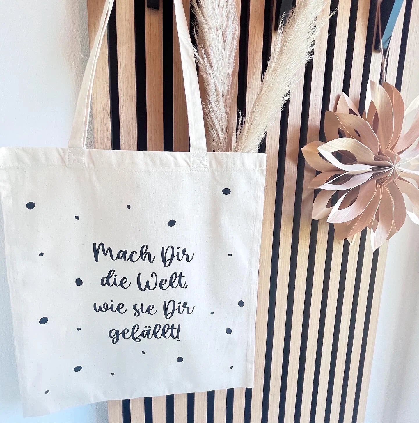 Jutetasche Shopper Mach Dir die Welt…