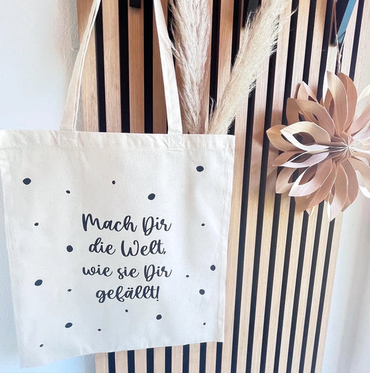 Jutetasche Shopper Mach Dir die Welt…