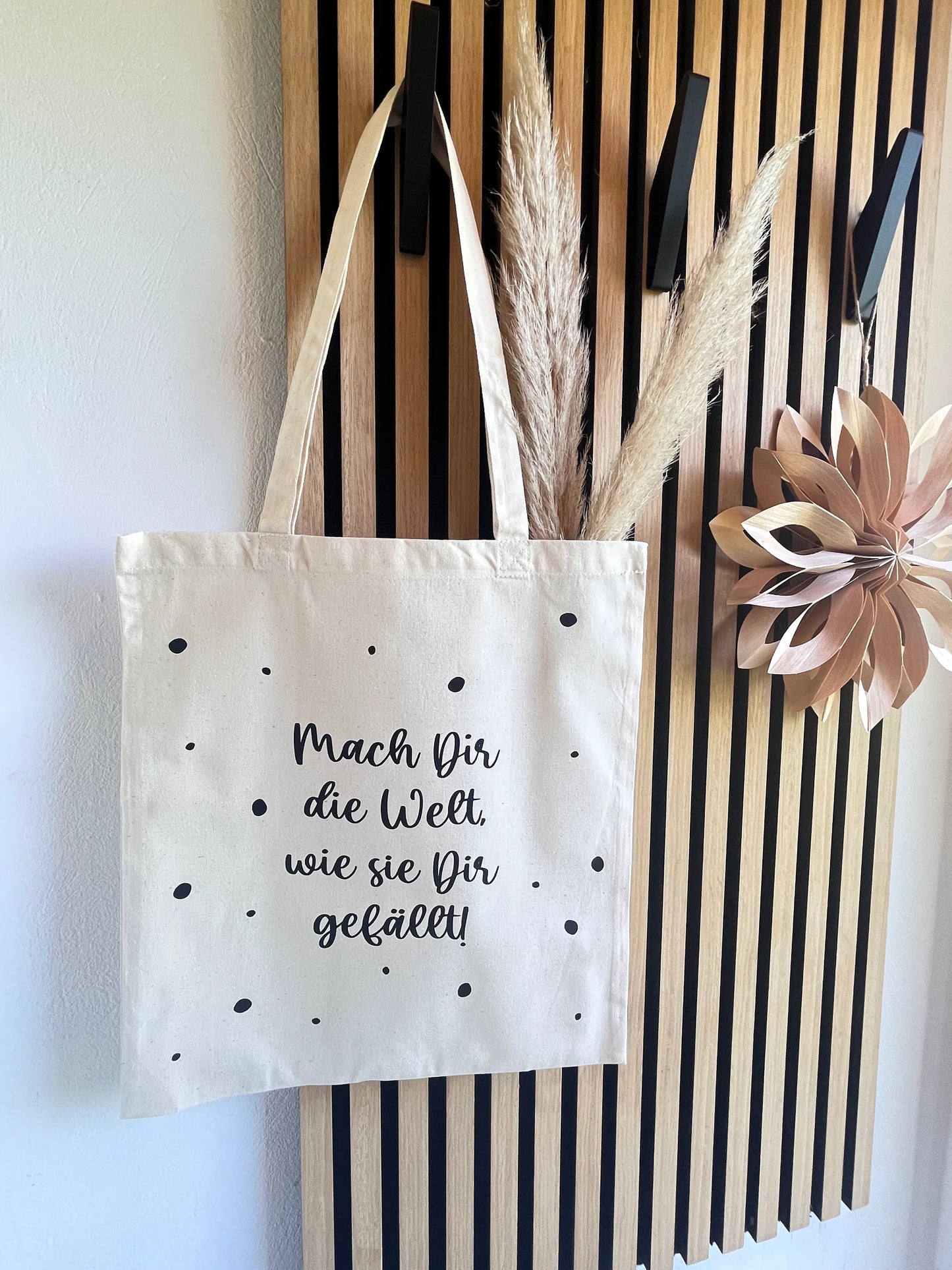 Jutetasche Shopper Mach Dir die Welt…