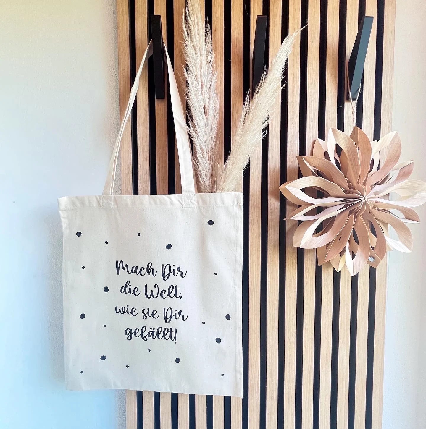 Jutetasche Shopper Mach Dir die Welt…
