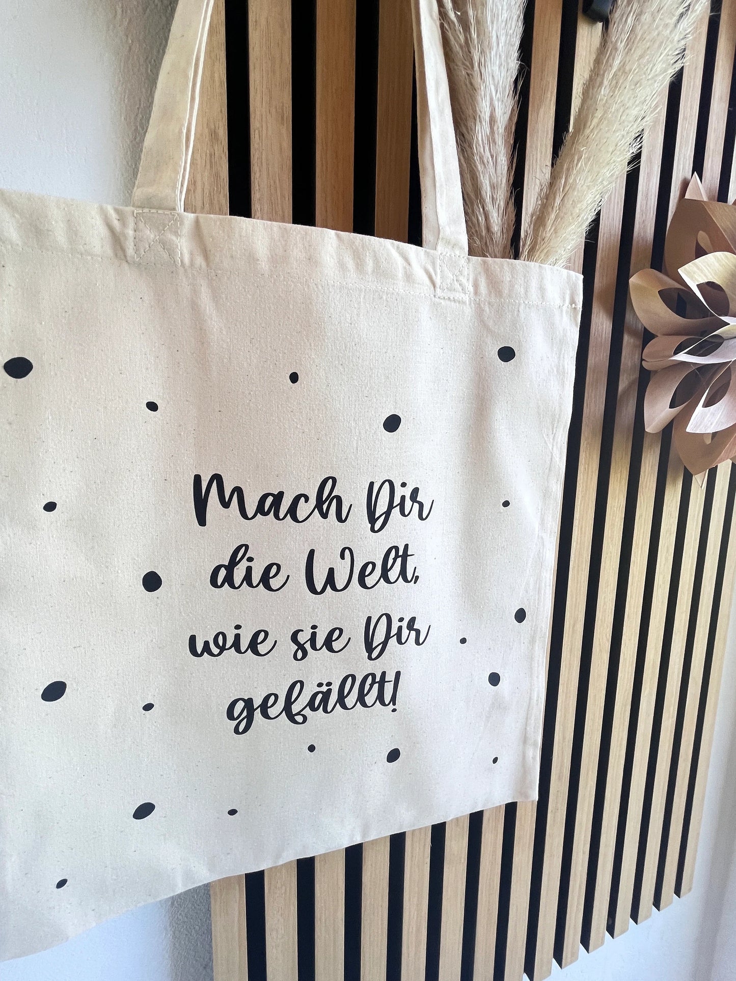 Jutetasche Shopper Mach Dir die Welt…