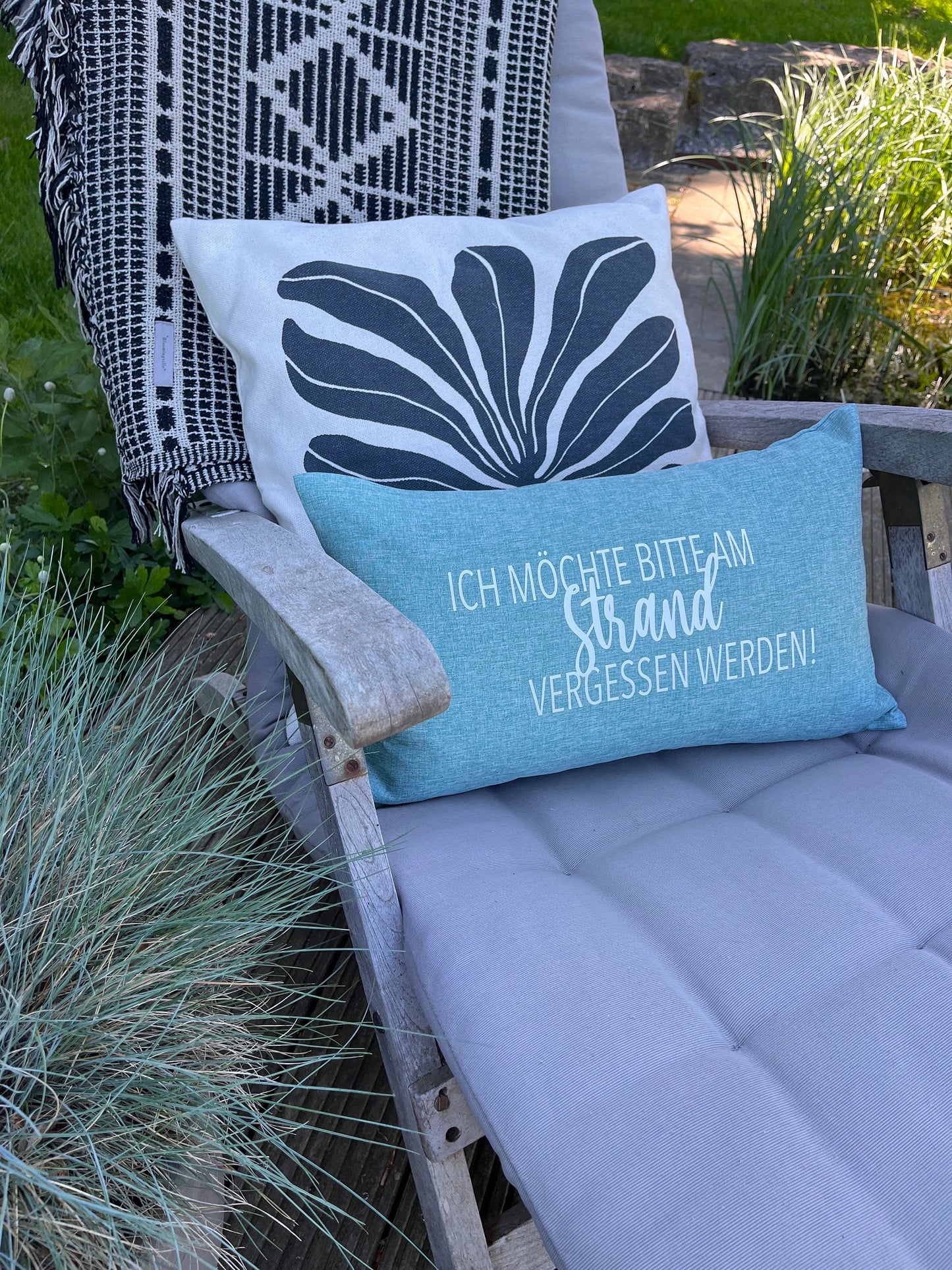 Strandkissen Outdoor aqua