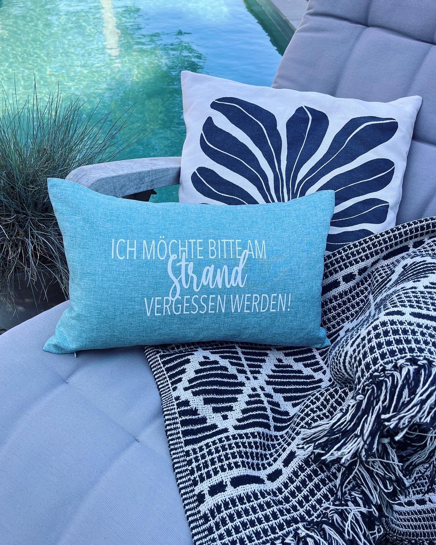 Strandkissen Outdoor aqua